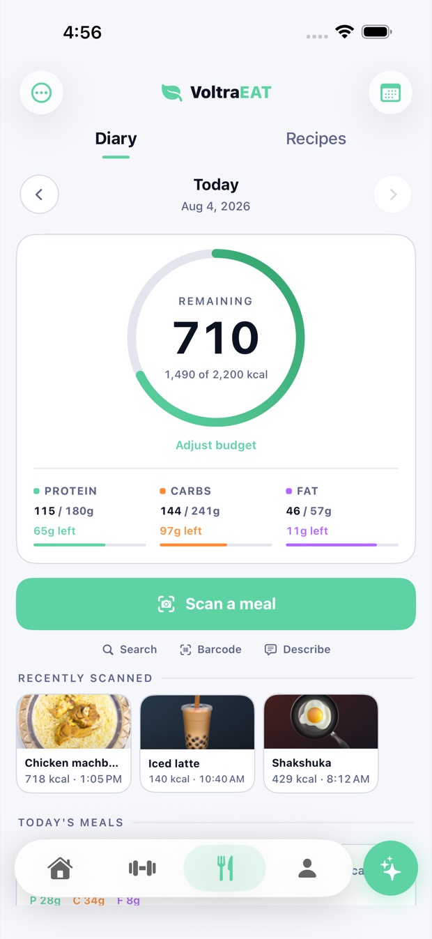 Voltra food diary