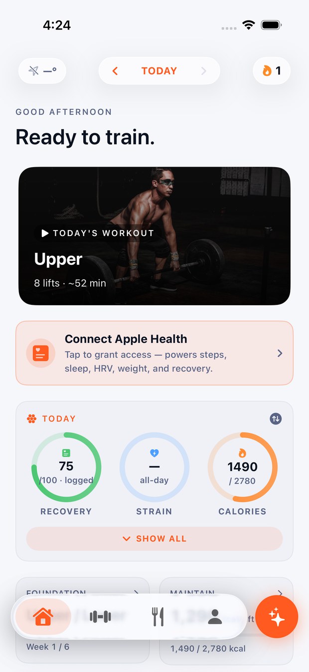 Voltra Home dashboard